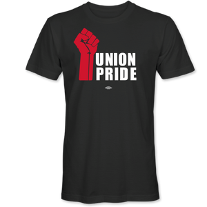 "Union Pride Fist" T-shirt (available in black and navy)