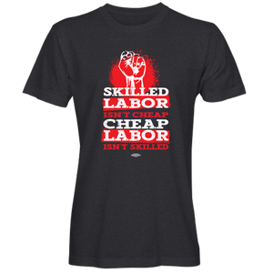 "Skilled Labor_Red Splotch Design" T-shirt (available in black and navy)