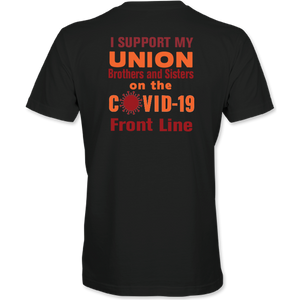 COVID-19 Support/Union-Pride T-shirt (available in black, navy and purple)